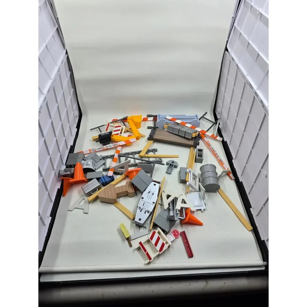 Toy Construction Accessories Lot Police Barriers Cones Signs Replacement Parts